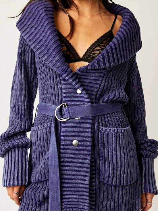 Free People Sweaters - Brand New Free People Navy/Blue Cardigan - Size Small - NWT